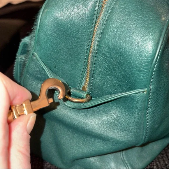 Tory Burch Priscilla Pony Hair Crossbody/Satchel Bag in Teal - Picture 5 of 16